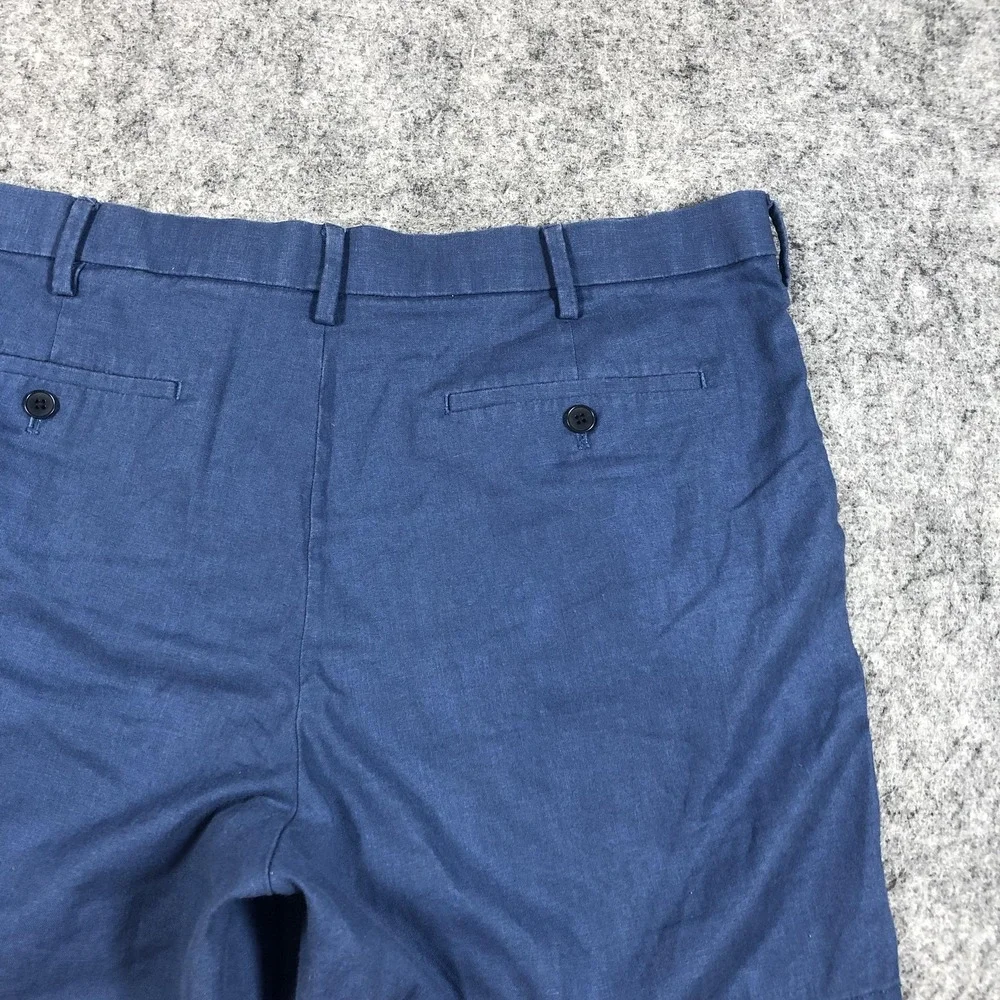 Banana Republic Shorts Mens 40 Blue Linen Blend Chino 7 Inch Casual Summer